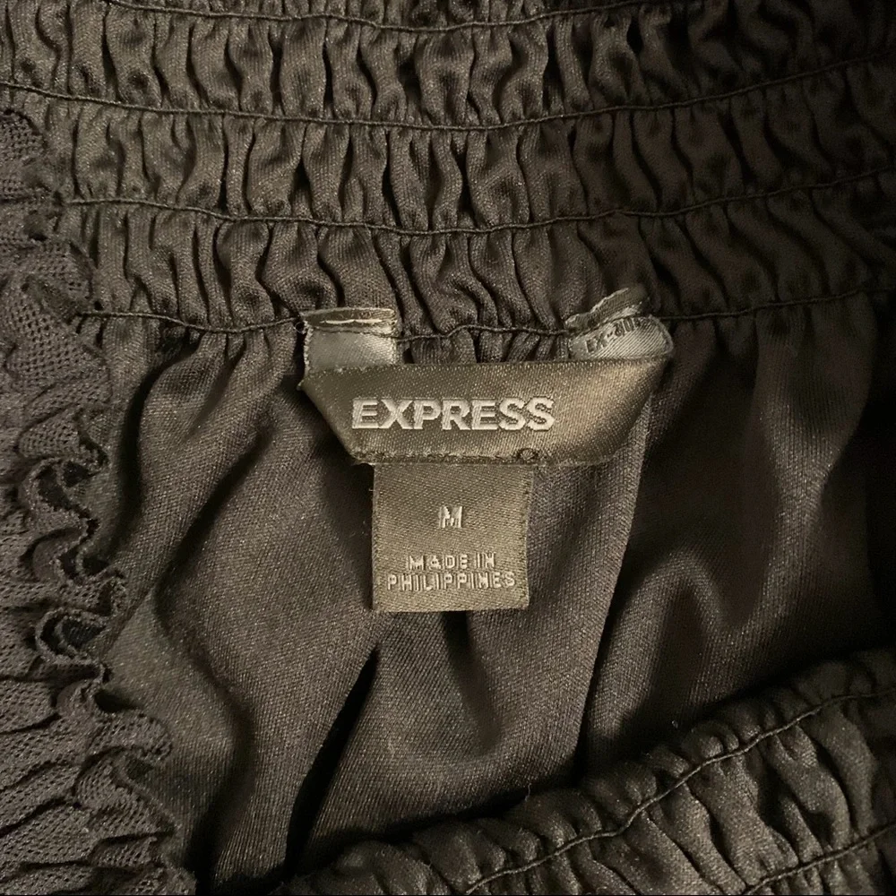 Express black layered sheer festival skirt size medium